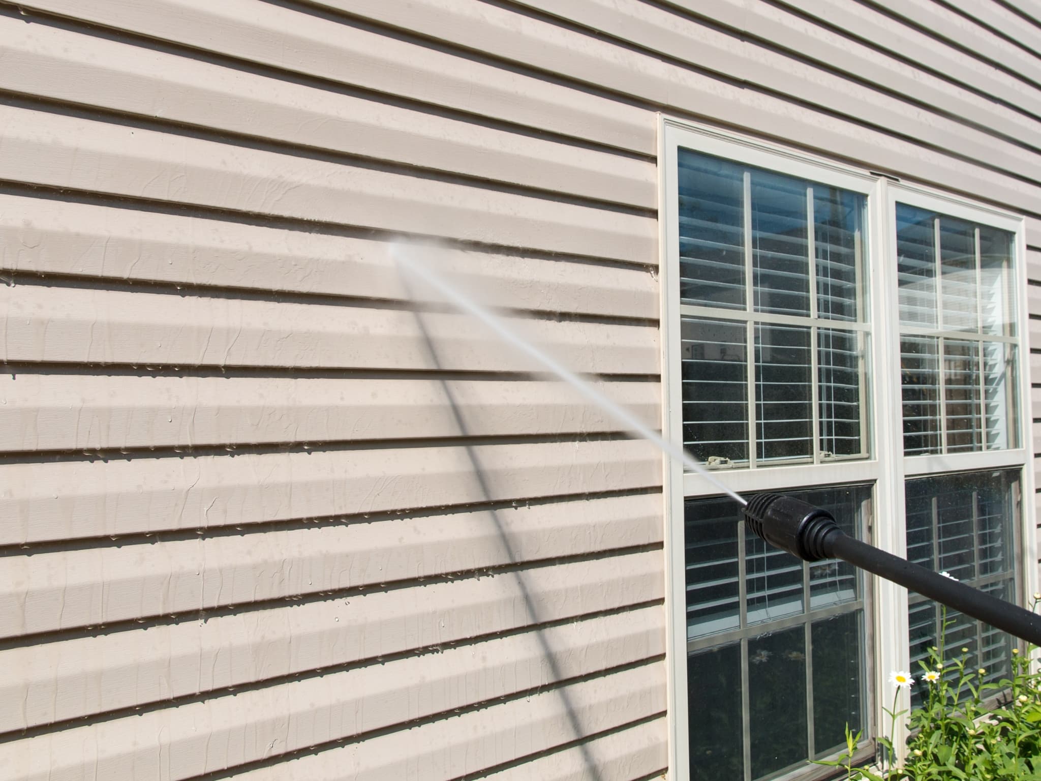 Siding Cleaning for a house.